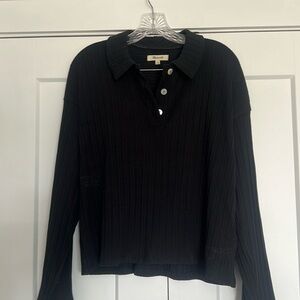 Black collared Madewell top